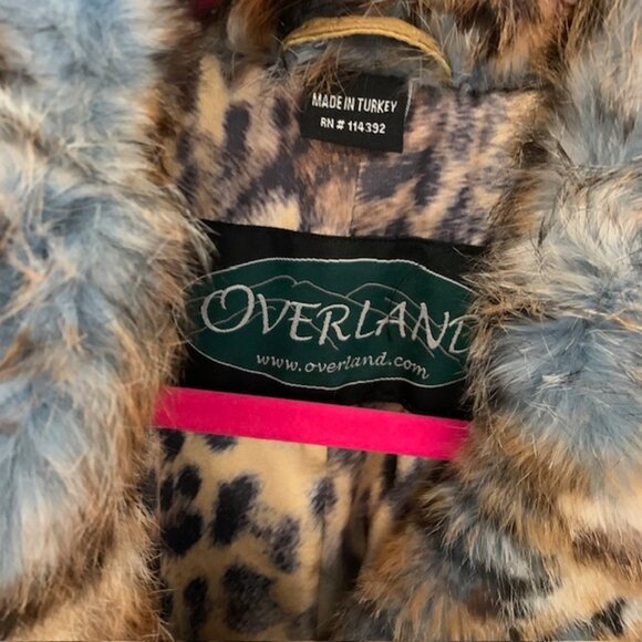 Overland Genuine Leather & Fur Jacket, Size Large - Picture 3 of 16